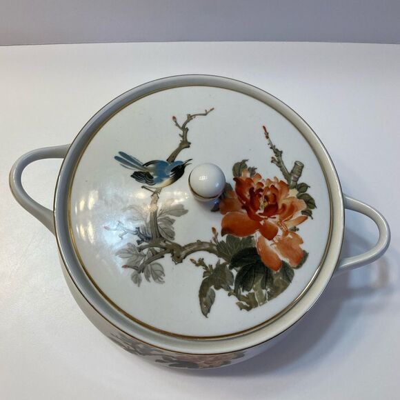 Chori Murakami Japan Porcelain Kacho Fugetsu Floral Bird Dining Serve Tableware - Picture 6 of 13